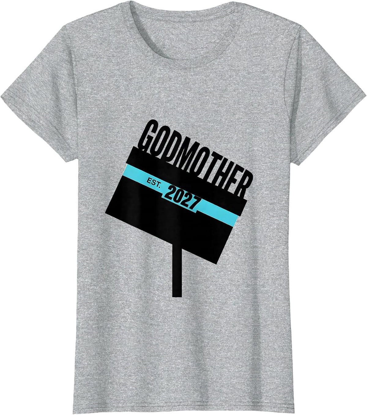 Godmother Est. 2027 New Grandma Pregnancy Announcement T-Shirt - Heather Grey