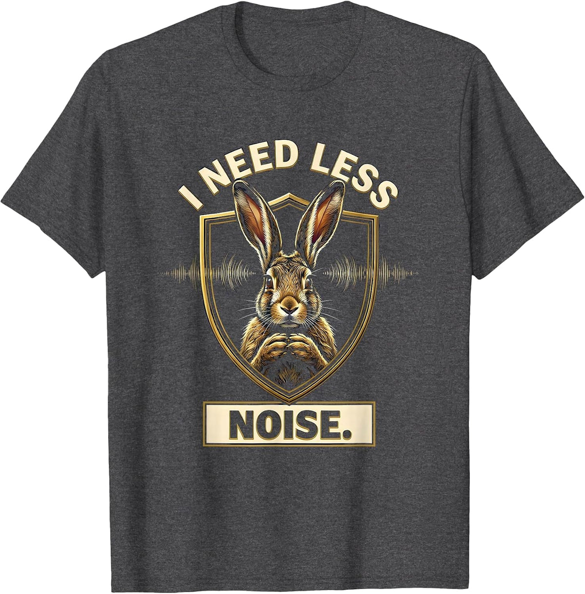 I Need Less Noise Neurodivergent Autism ADHD Awareness T-Shirt - Dark Heather Grey