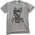 EVERTREE CLOTHING Yorkie Dad T-Shirt, Unisex Men's Shirt, Yorkshire Terrier, Yorkie Owner, Best Dog Dad Gift - Dark Heather