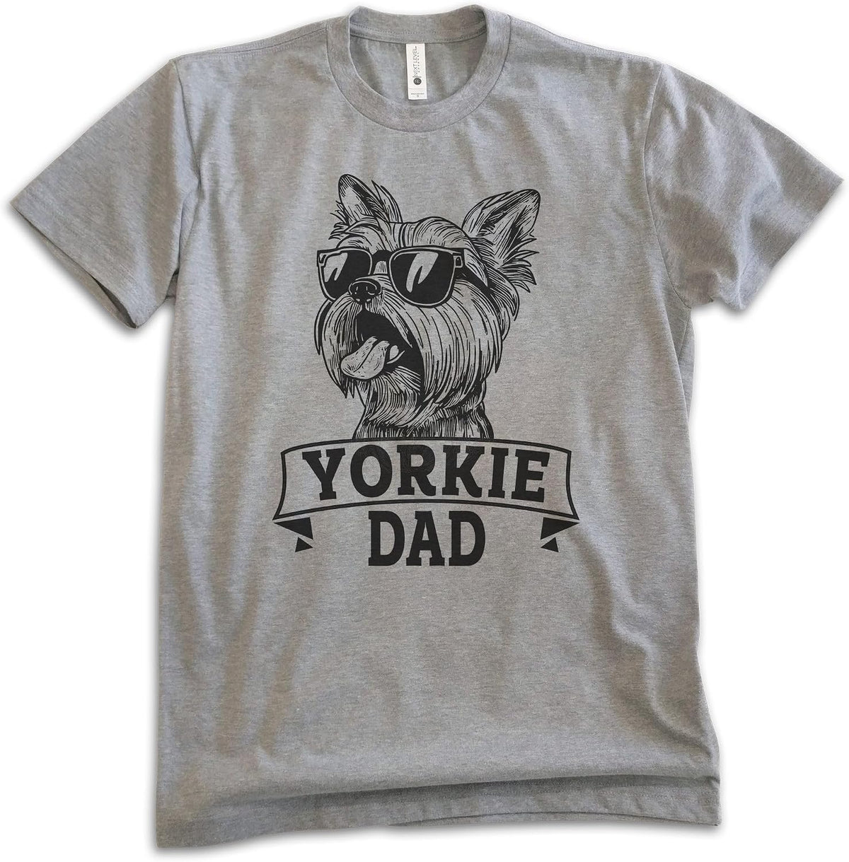 EVERTREE CLOTHING Yorkie Dad T-Shirt, Unisex Men's Shirt, Yorkshire Terrier, Yorkie Owner, Best Dog Dad Gift - Dark Heather