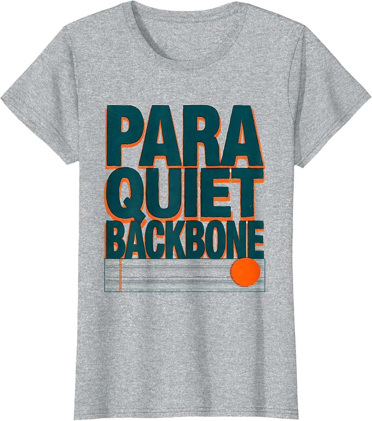 Women's Para Quiet Backbone Risograph Paraprofessional Teacher's T-Shirt - Heather Grey