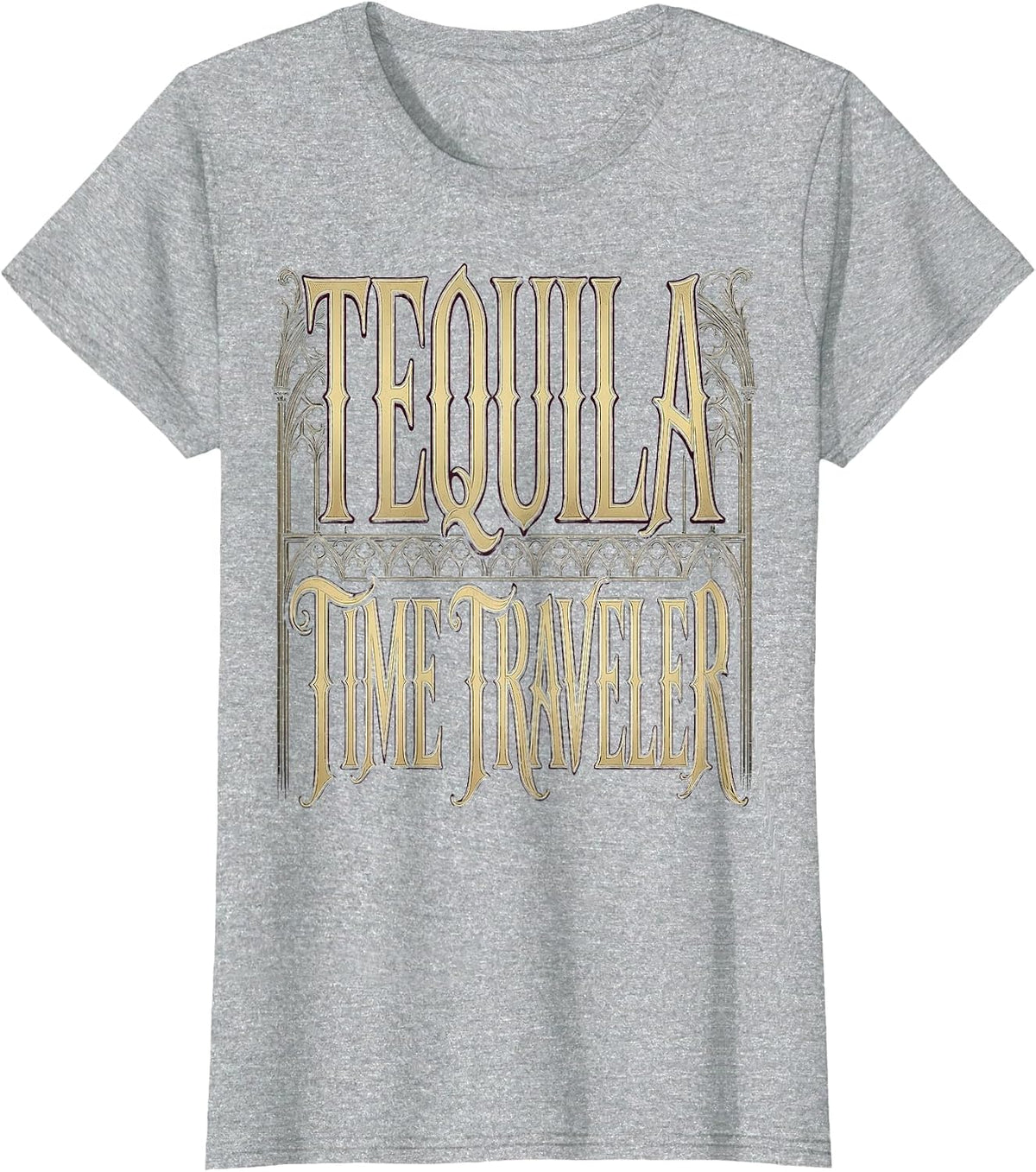 Tequila Time Traveler Cinco de Mayo Design T-Shirt - Heather Grey