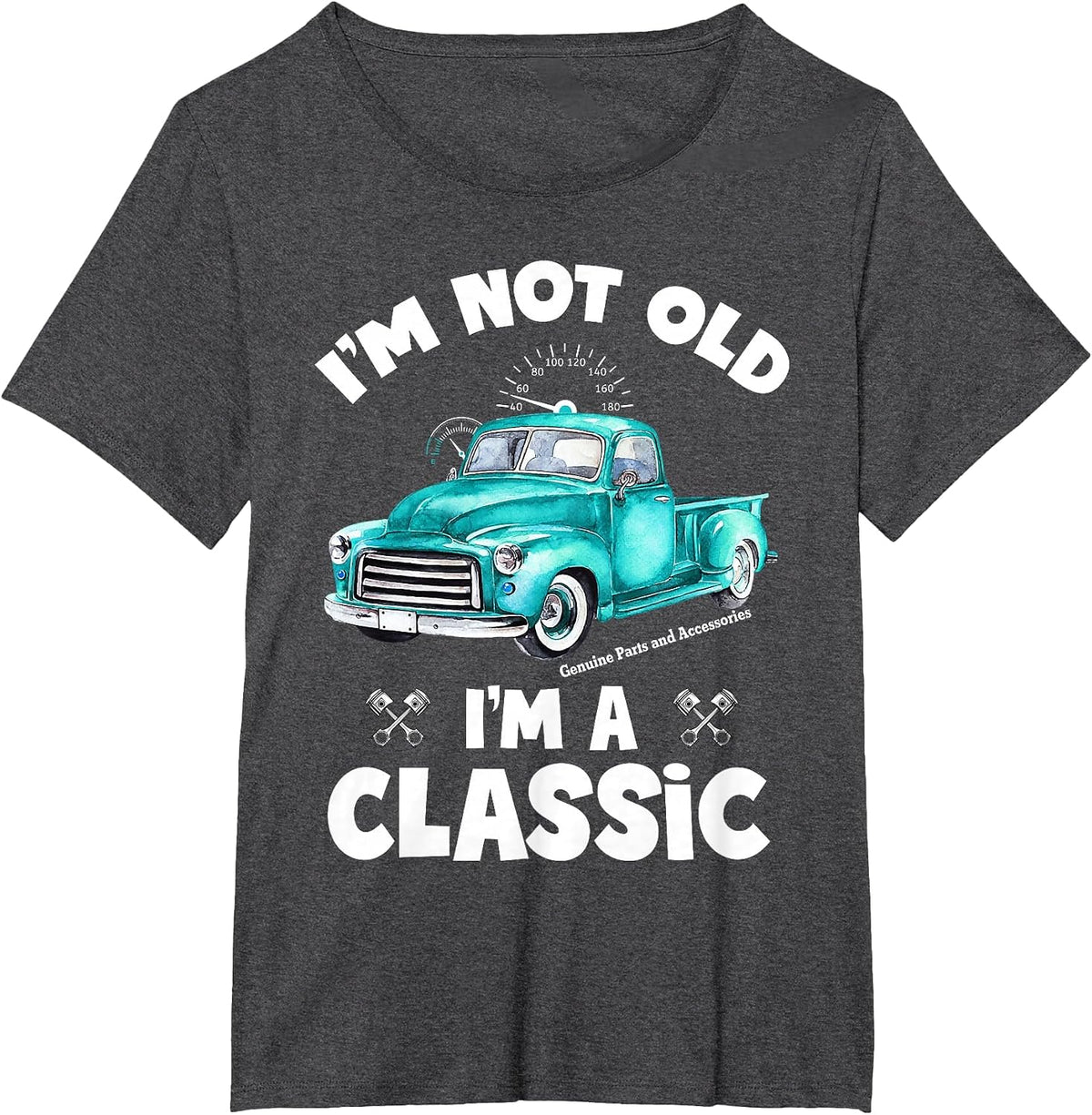 Retro Vintage I'm Not Old I'm Classic Funny Car Graphic T-Shirt - Dark Heather Grey