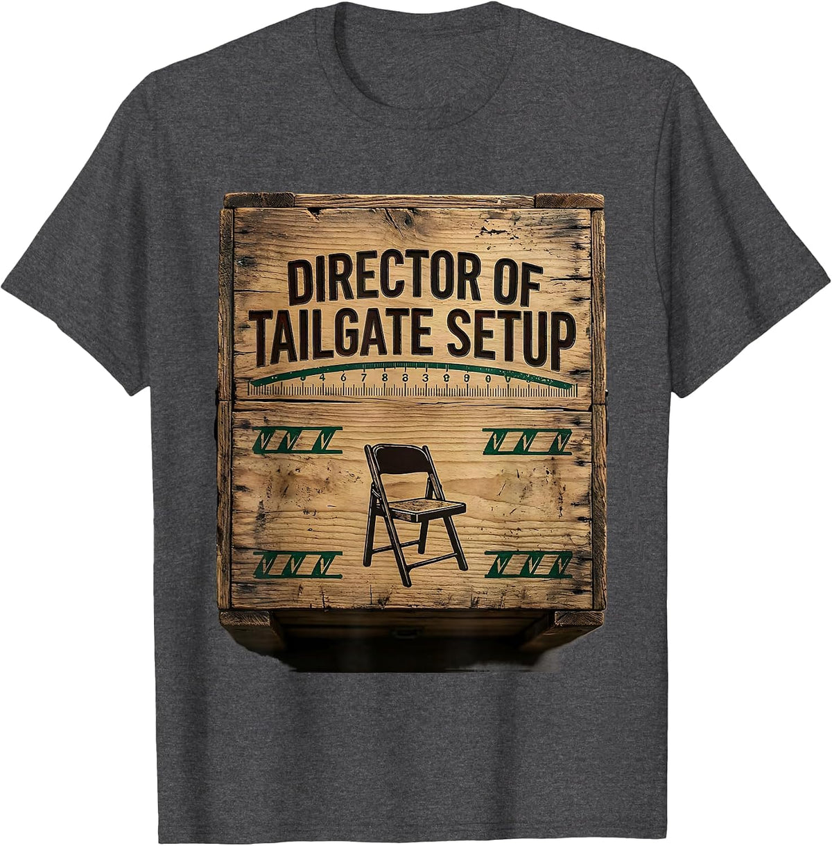 Men's Director Of Tailgate Setup Vintage Marching Band Mom Humor T-Shirt - Dark Heather Grey
