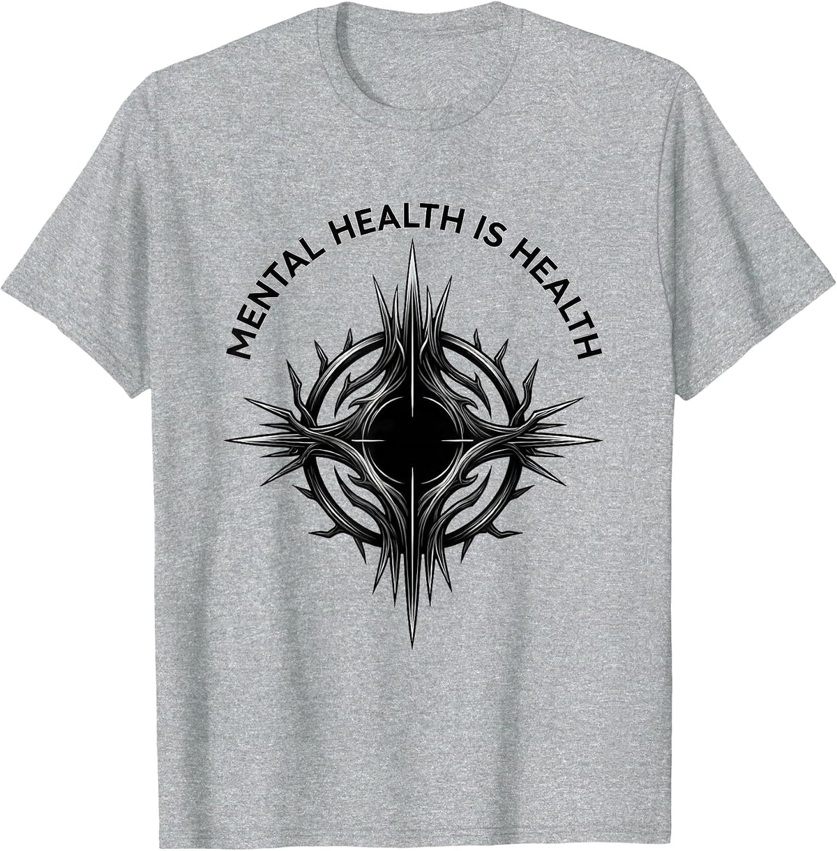 Men's Mental Health Is Health Awareness Design T-Shirt - Heather Grey