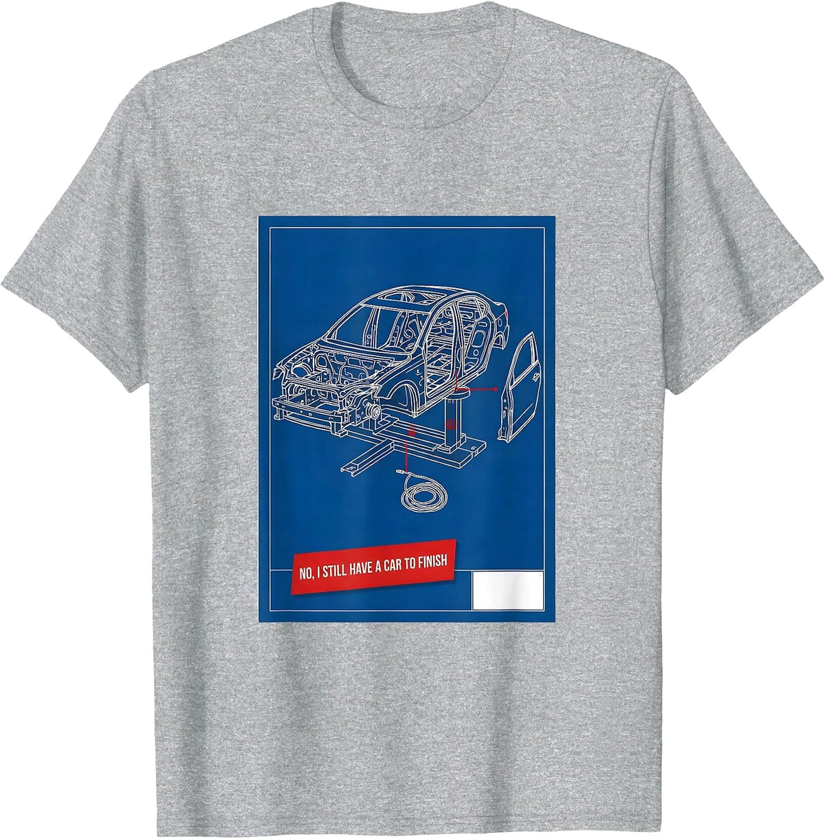 Men's No I Still Have A Car To Finish Funny Car Guy Mechanic T-Shirt - Heather Grey