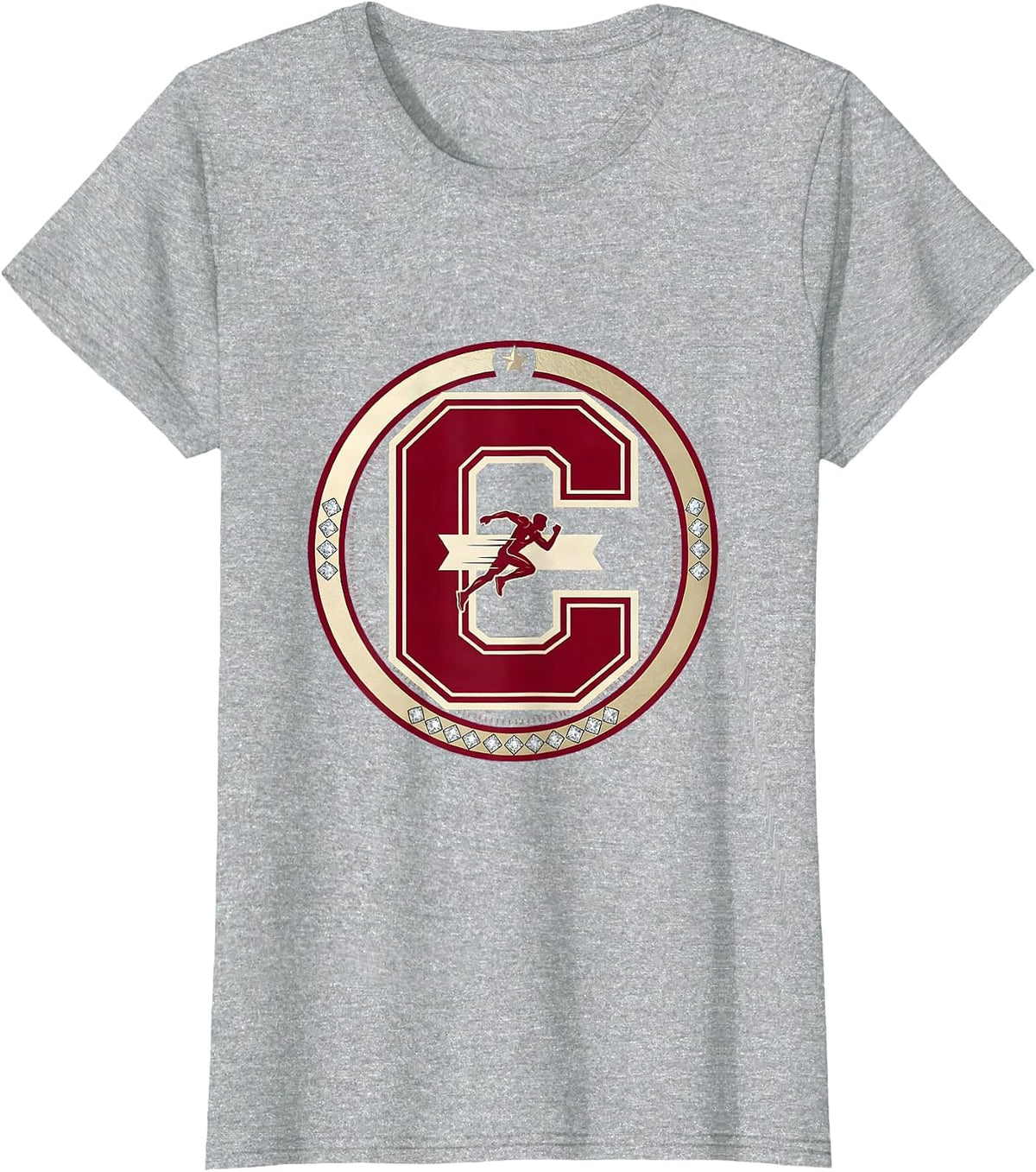 Women's Finish Line Sprint Cheer Graphic T-Shirt - Heather Grey