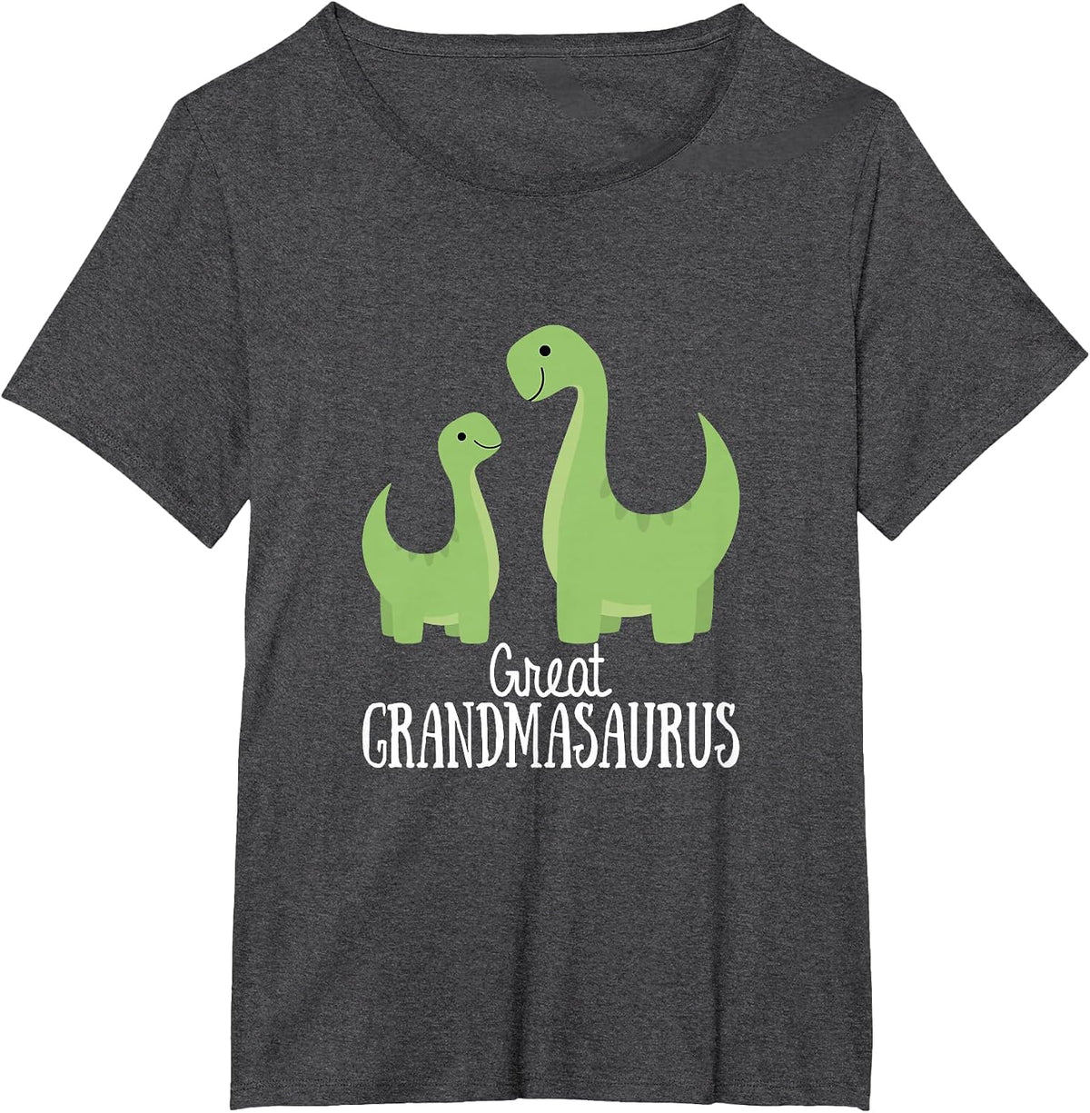 Great Grandmasaurus T-Shirt Grandma Saurus Dinosaur T-Shirt T-Shirt - Dark Heather Grey