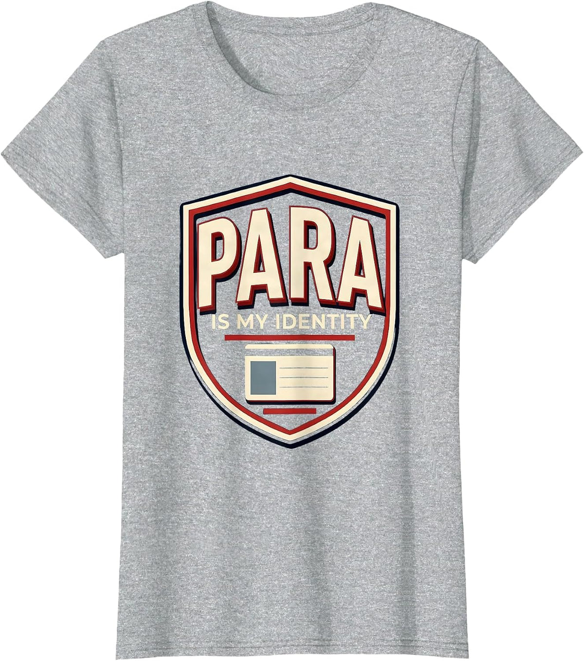 Para Is My Identity Funny Paraprofessional Paraeducator T-Shirt - Heather Grey