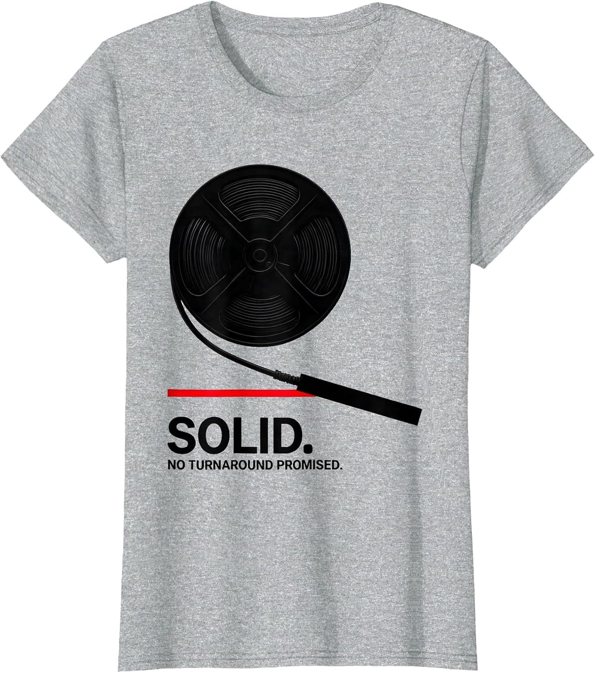 Solid. No Turnaround Promised Funny Car Guy Garage T-Shirt - Heather Grey