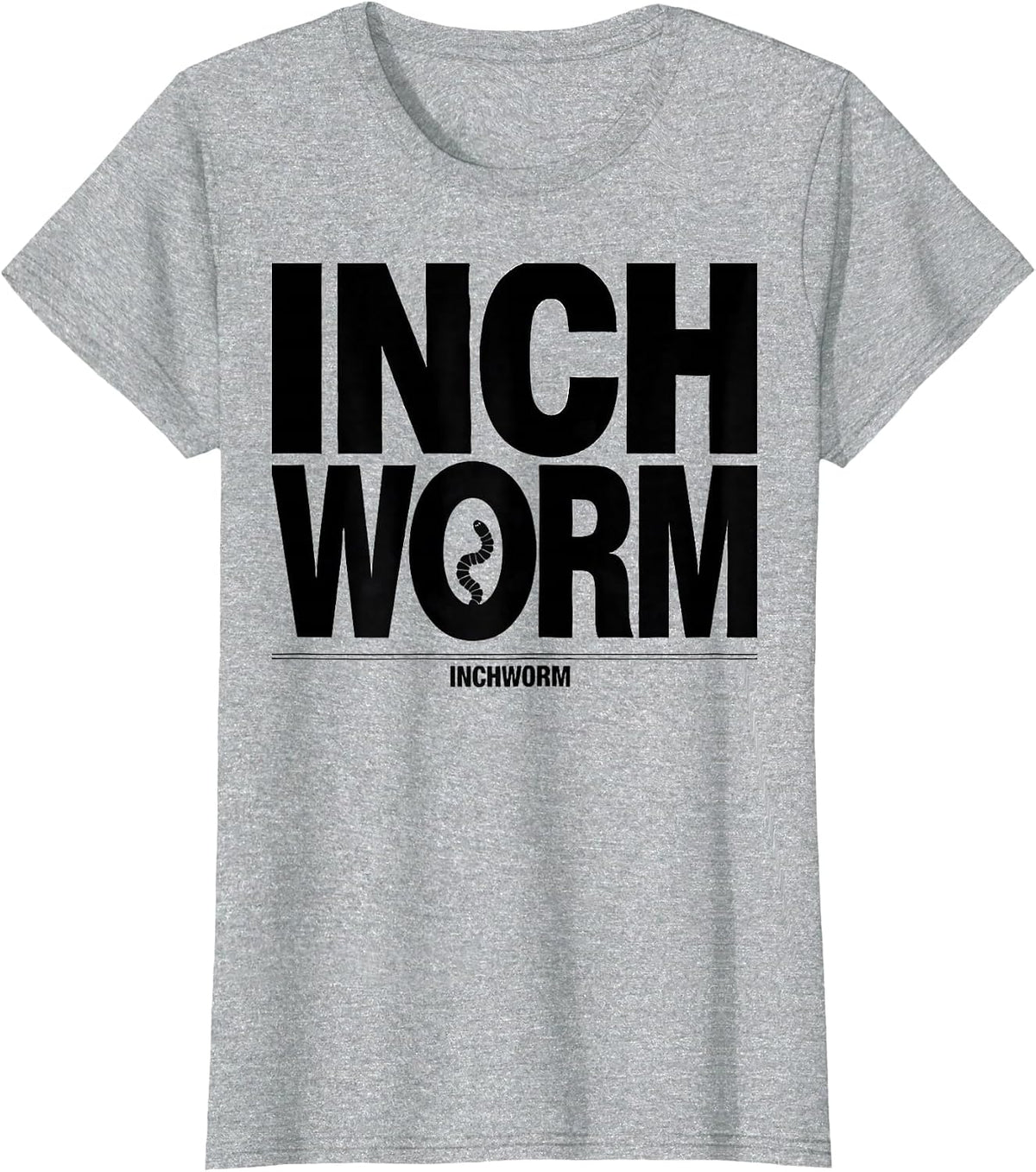 INCHWORM Funny Gym Workout Animal Pun Humor Weightlifting T-Shirt - Heather Grey
