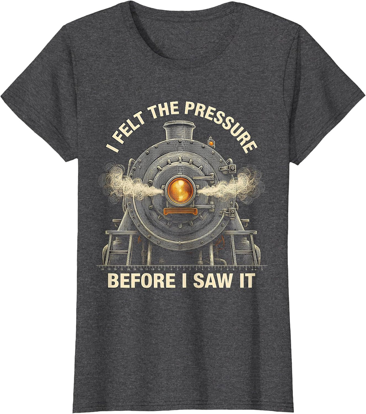 Women's I Felt The Pressure Before I Saw It Generative Plotter Steam T-Shirt - Dark Heather Grey
