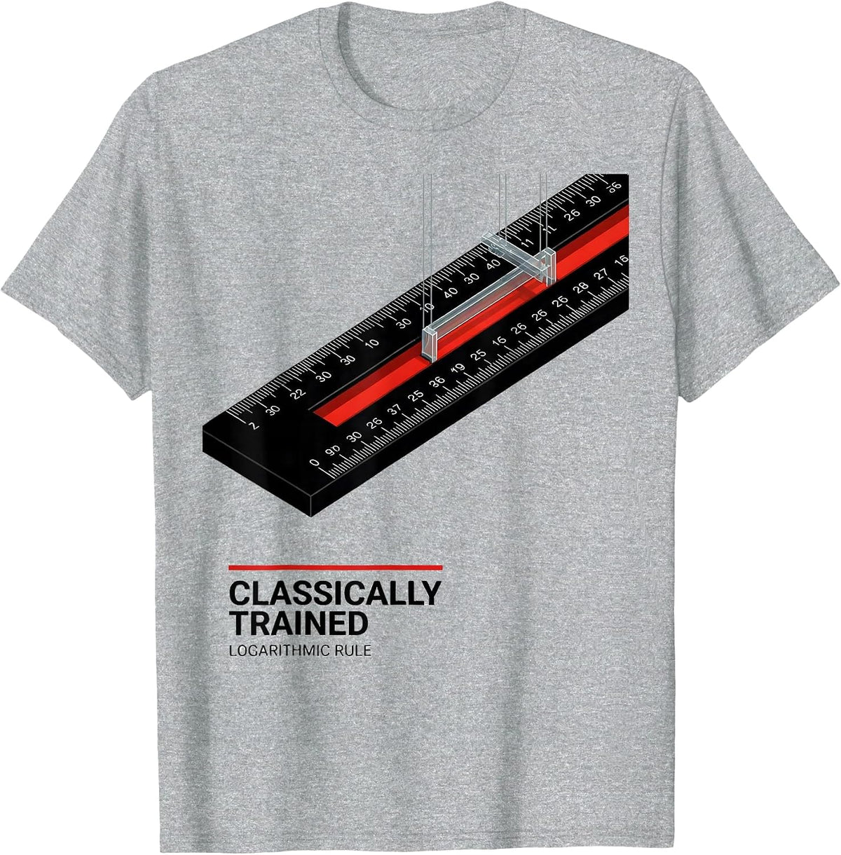 Men's Classically Trained Logarithmic Rule Swiss International T-Shirt - Heather Grey