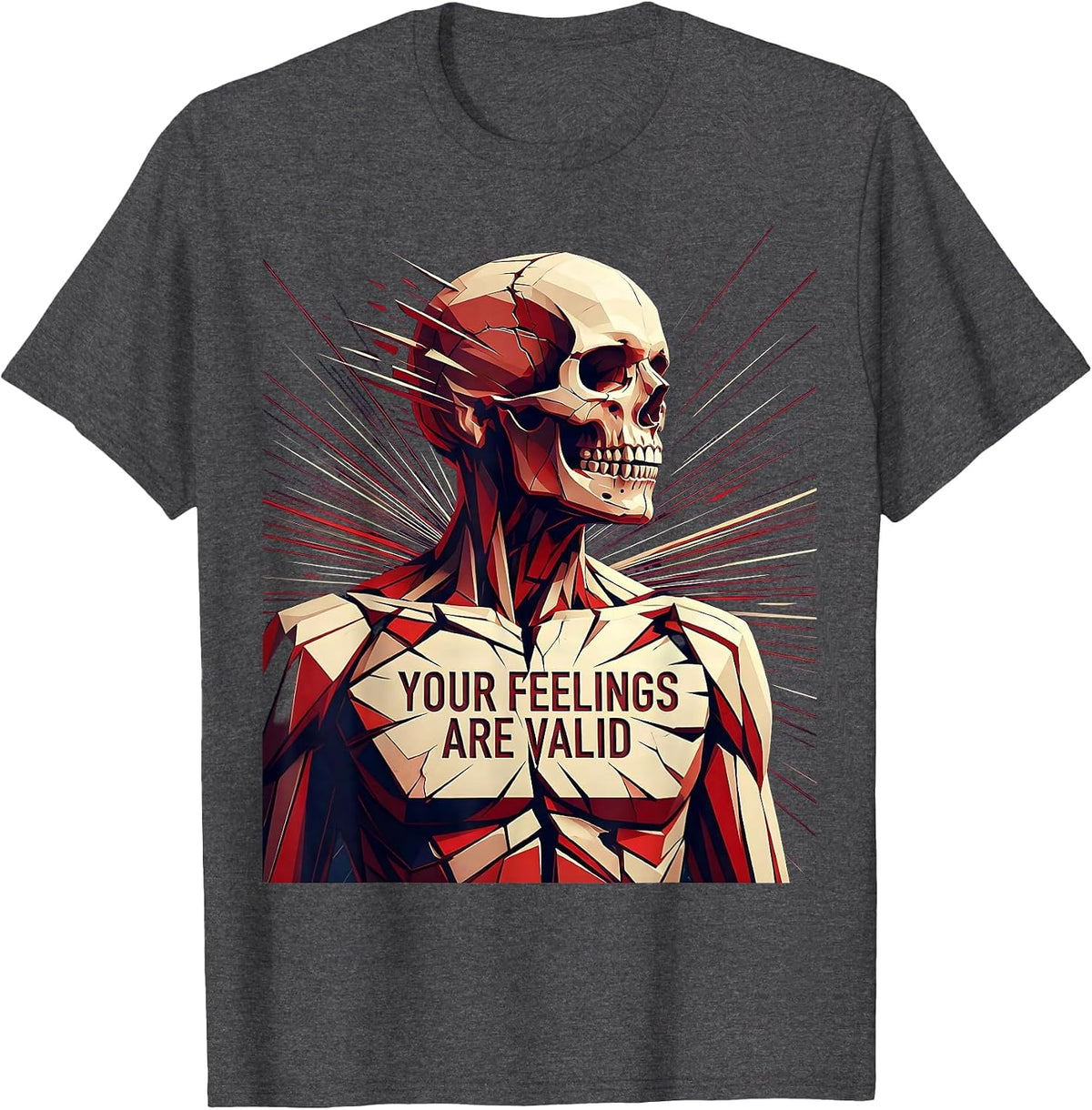 Your Feelings Are Valid Mental Health Awareness T-Shirt - Dark Heather Grey