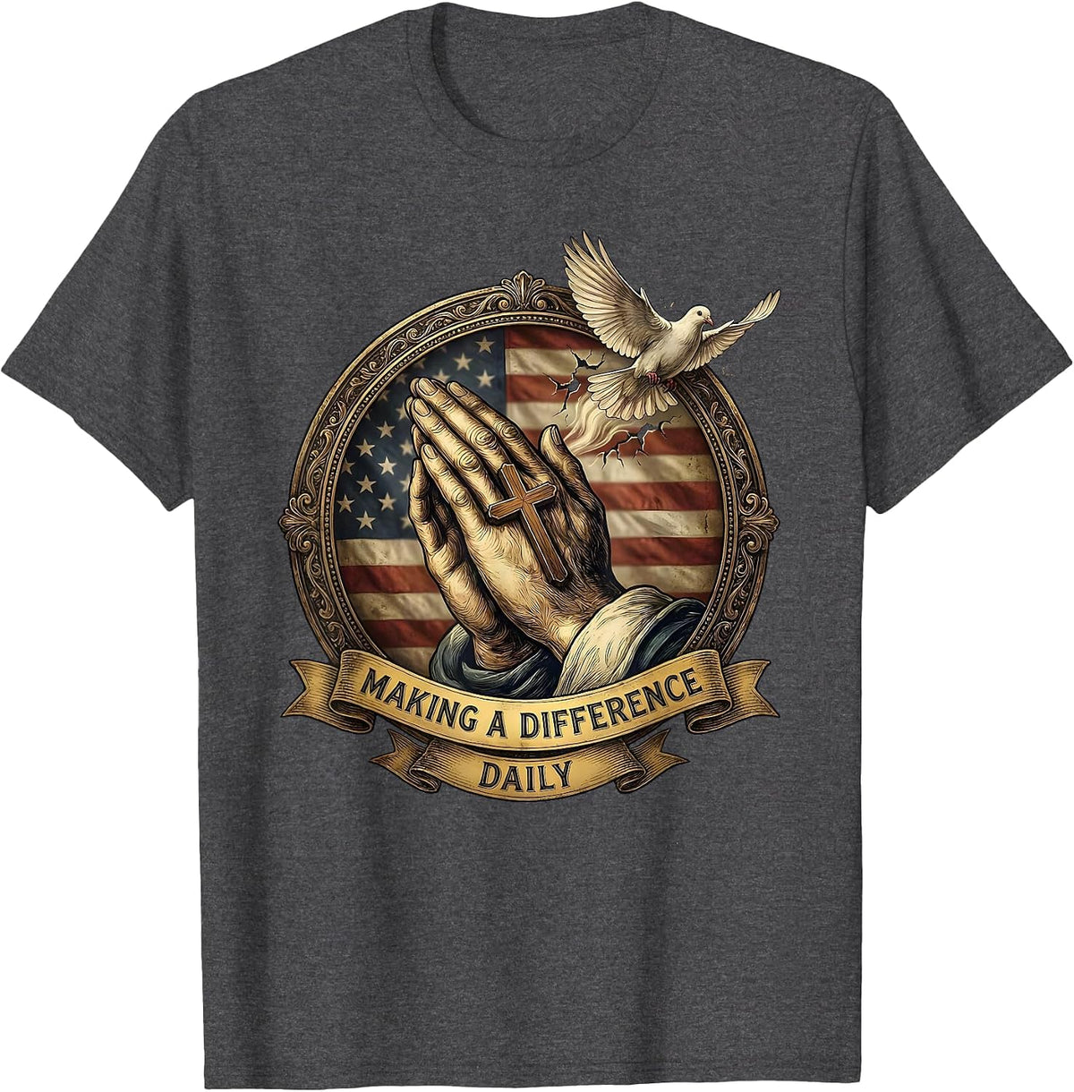 Making a Difference Daily Paraprofessional Design T-Shirt - Dark Heather Grey