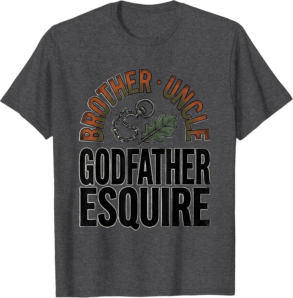 Brother Uncle Godfather Esquire Vintage Funny Uncle Pride T-Shirt - Dark Heather Grey