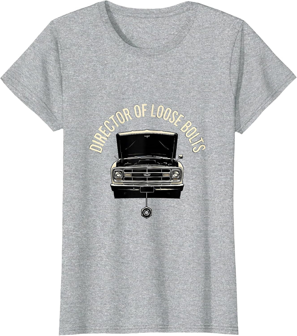 Director Of Loose Bolts Funny Classic Car Guy Mechanic Humor T-Shirt - Heather Grey