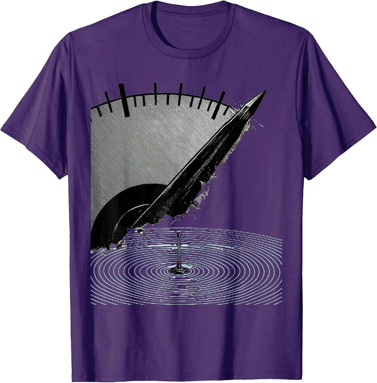 Men's Analog Meter Needle Ham Radio Operator Humor T-Shirt - Purple