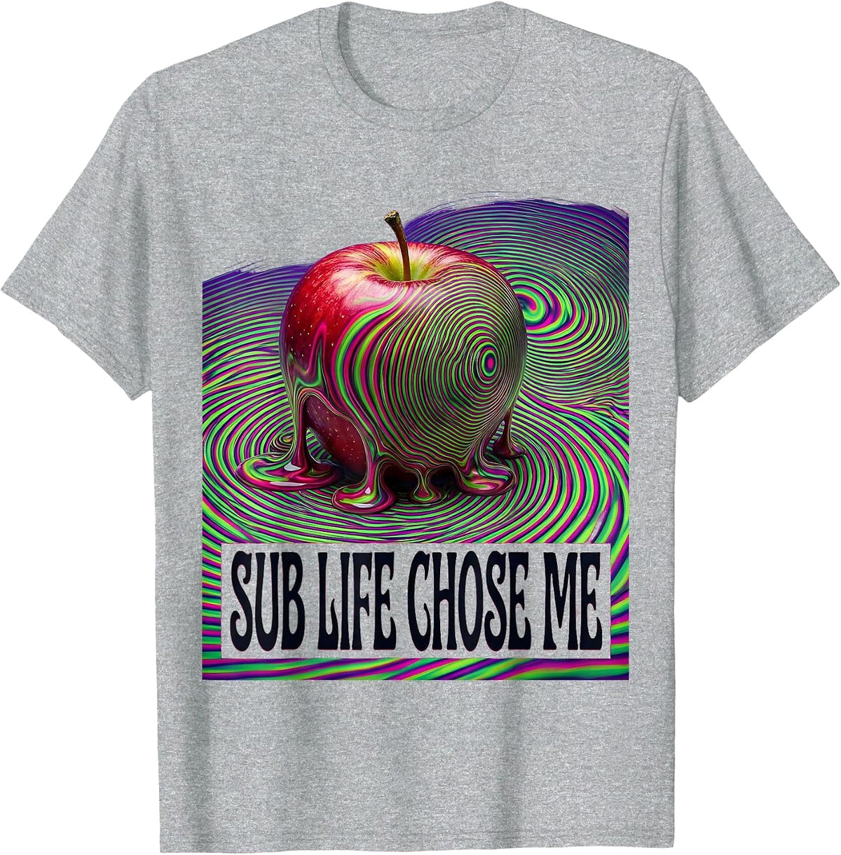 Men's Sub Life Chose Me Substitute Teacher Design T-Shirt - Heather Grey