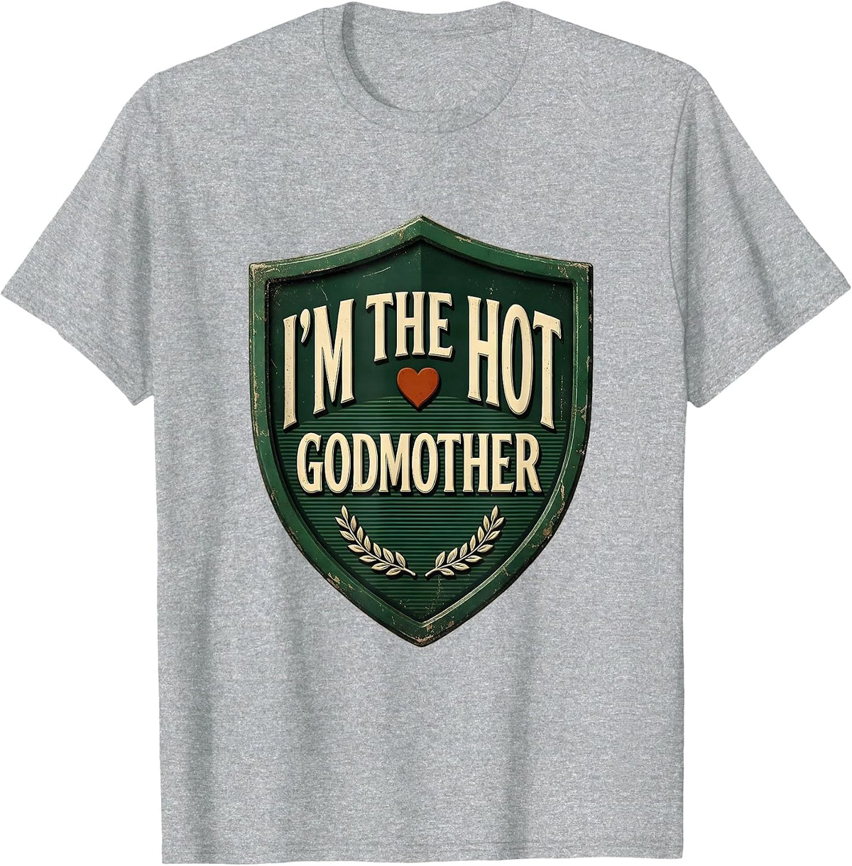 Men's I'm The Hot Godmother Vintage Funny Parent Rebus Joke Gift T-Shirt - Heather Grey