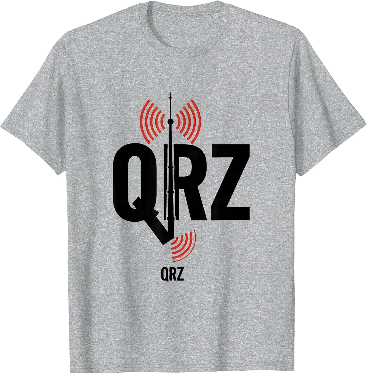 Men's QRZ Editorial Conceptual Ham Radio Operator Hobbyist Humor T-Shirt - Heather Grey