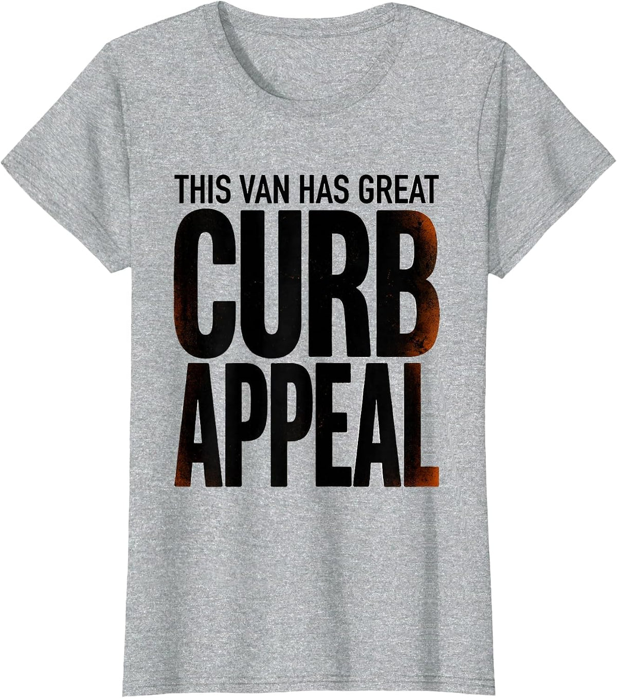 Women's THIS VAN HAS GREAT CURB APPEAL Retro Van Life Nomads Vanlife T-Shirt - Heather Grey
