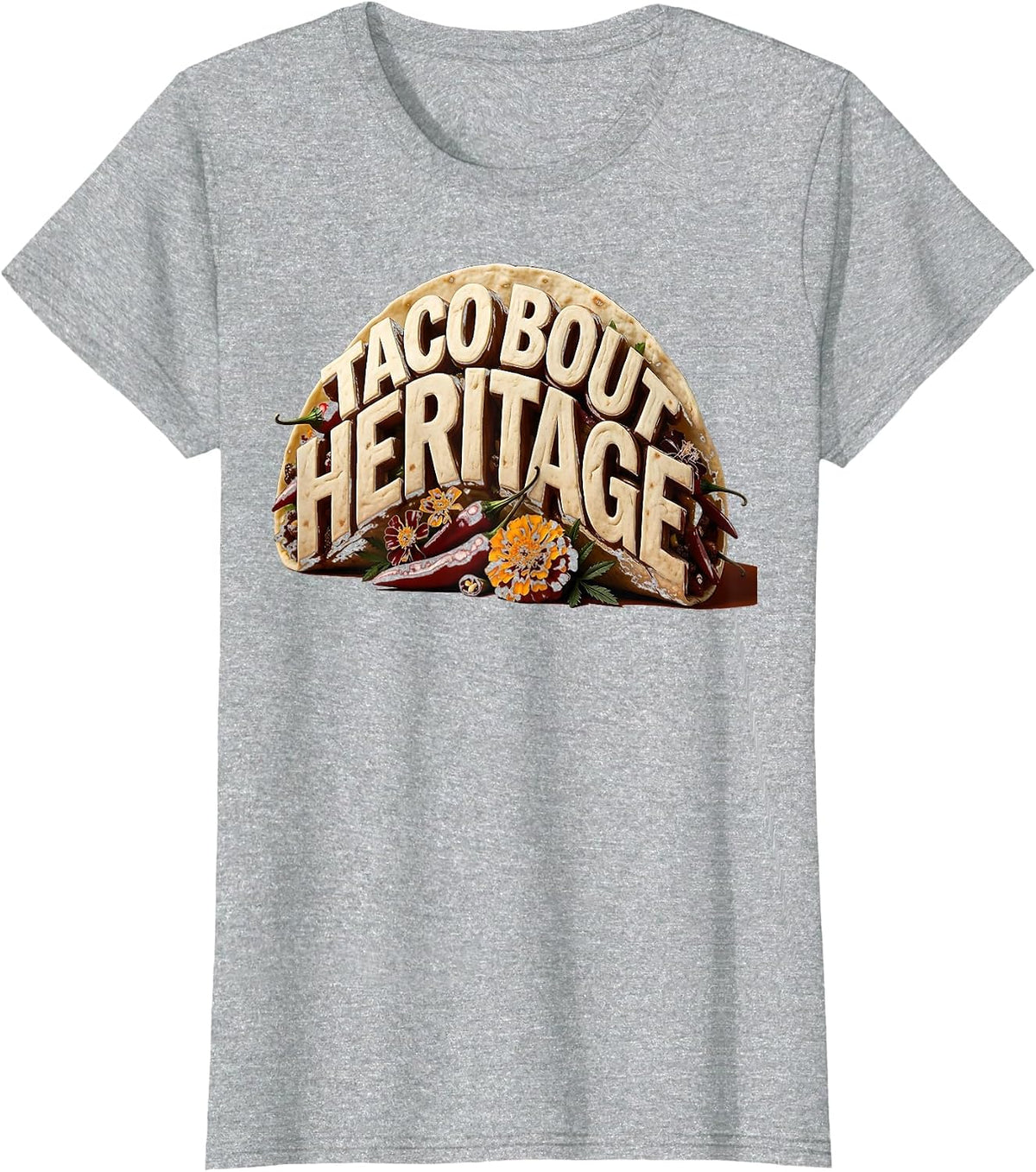 Taco Bout Heritage Cinco de Mayo Design T-Shirt - Heather Grey