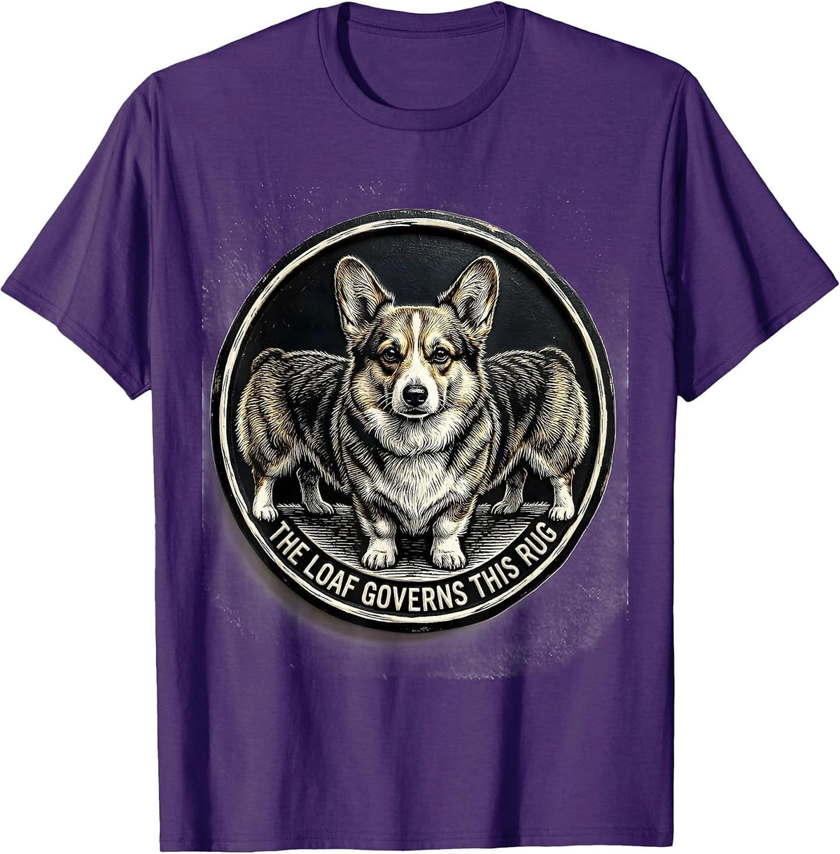 The Loaf Governs This Rug Funny Corgi Dog Lover Humor T-Shirt - Purple