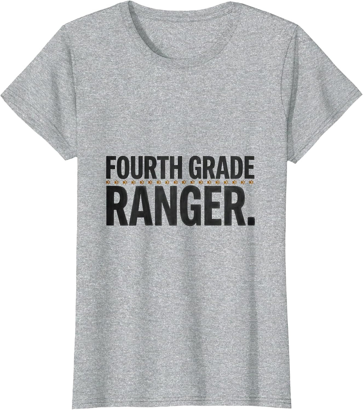 Fourth Grade Ranger Wild About School Animal Print Teacher T-Shirt - Heather Grey