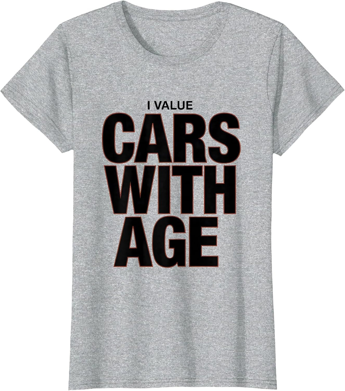 I Value Cars With Age Funny Classic Car Guy Humor T-Shirt - Heather Grey