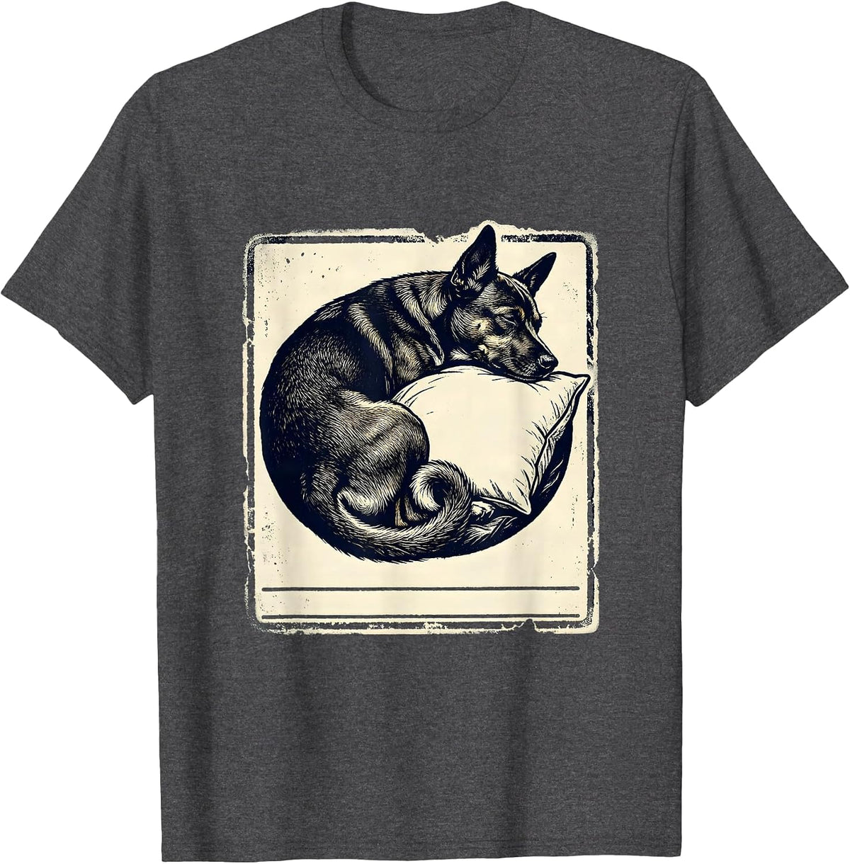 Basenji Dog Sleepshirt Breed-Specific Napping Pajamas T-Shirt - Dark Heather Grey