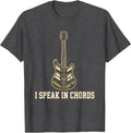 Men's I Speak In Chords Band Music Graphic Design T-Shirt - Dark Heather Grey