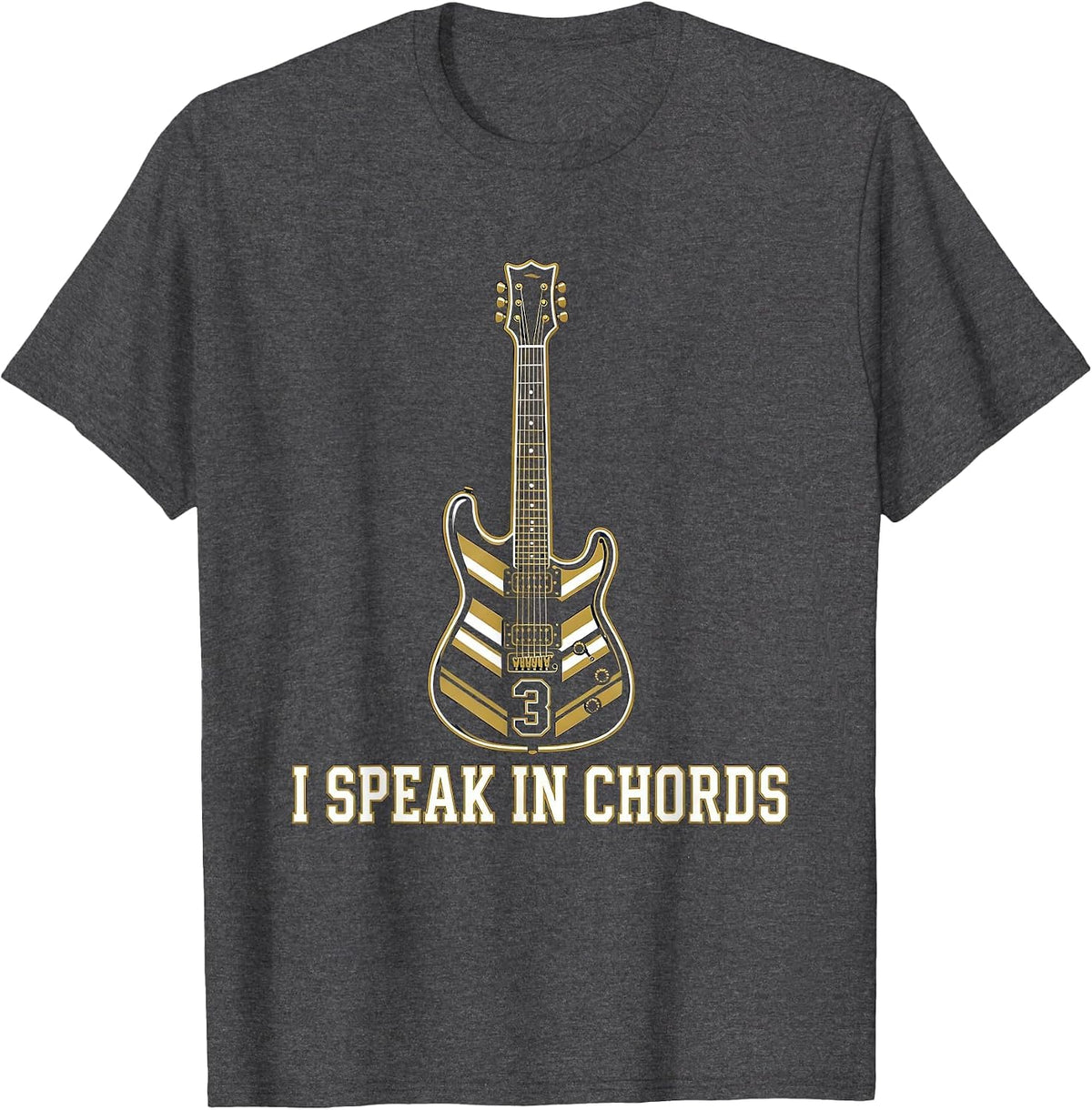 Men's I Speak In Chords Band Music Graphic Design T-Shirt - Dark Heather Grey