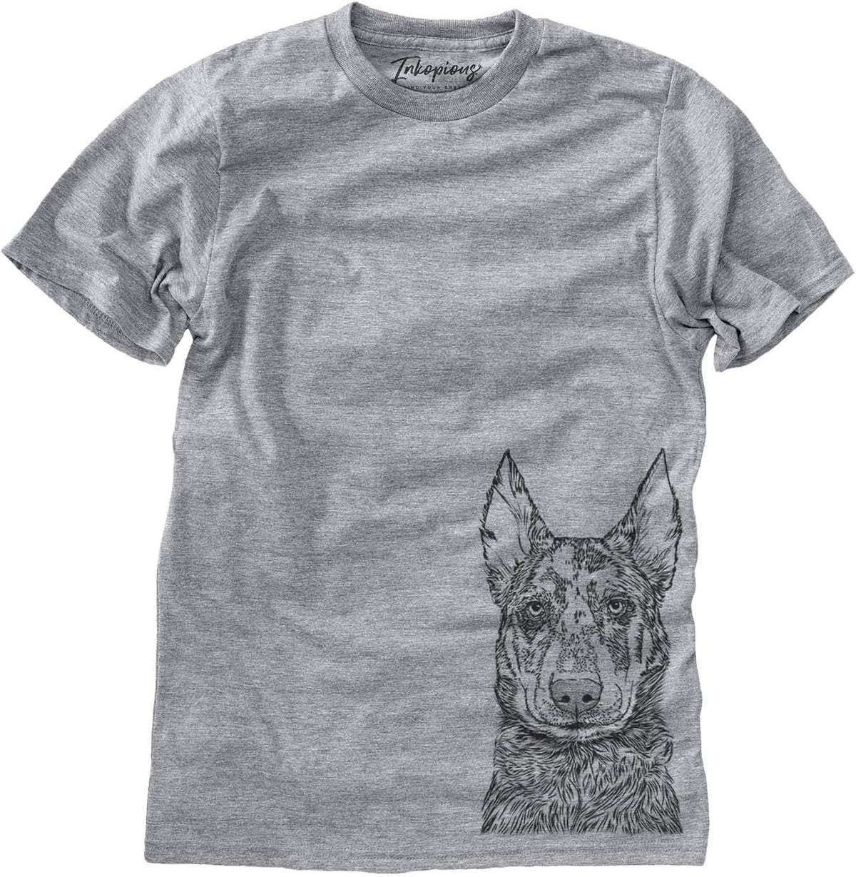 Bare Riggs the Beauceron Dog Triblend T-Shirt - Unisex Grey Crew Neck