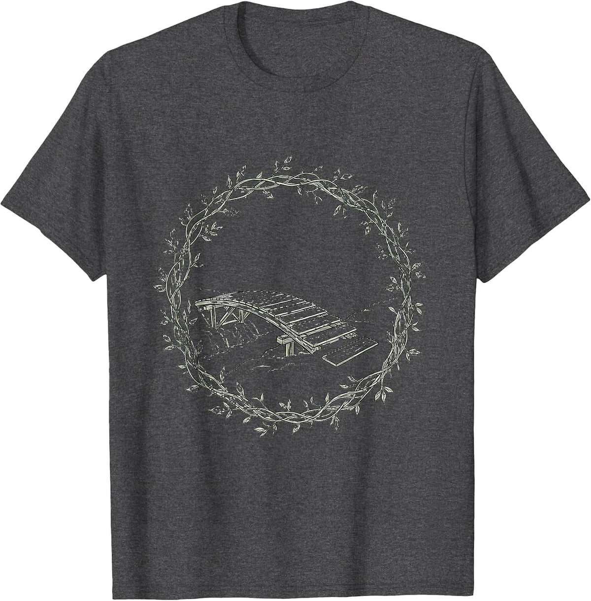 Men's Building Bridges Mental Health Awareness Graphic T-Shirt - Dark Heather Grey