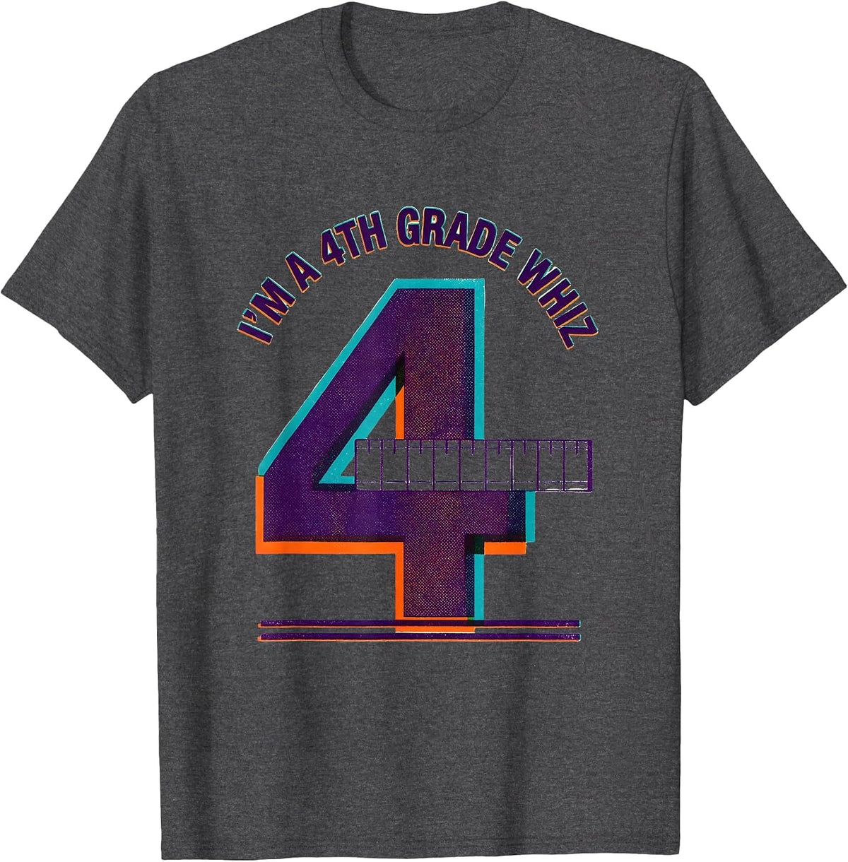 Men's I’m A 4th Grade Whiz Funny Fourth Grade Back To School Kids T-Shirt - Dark Heather Grey