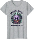 Emotional Support Necromancer Pastel Goth Kawaii Horror T-Shirt - Heather Grey