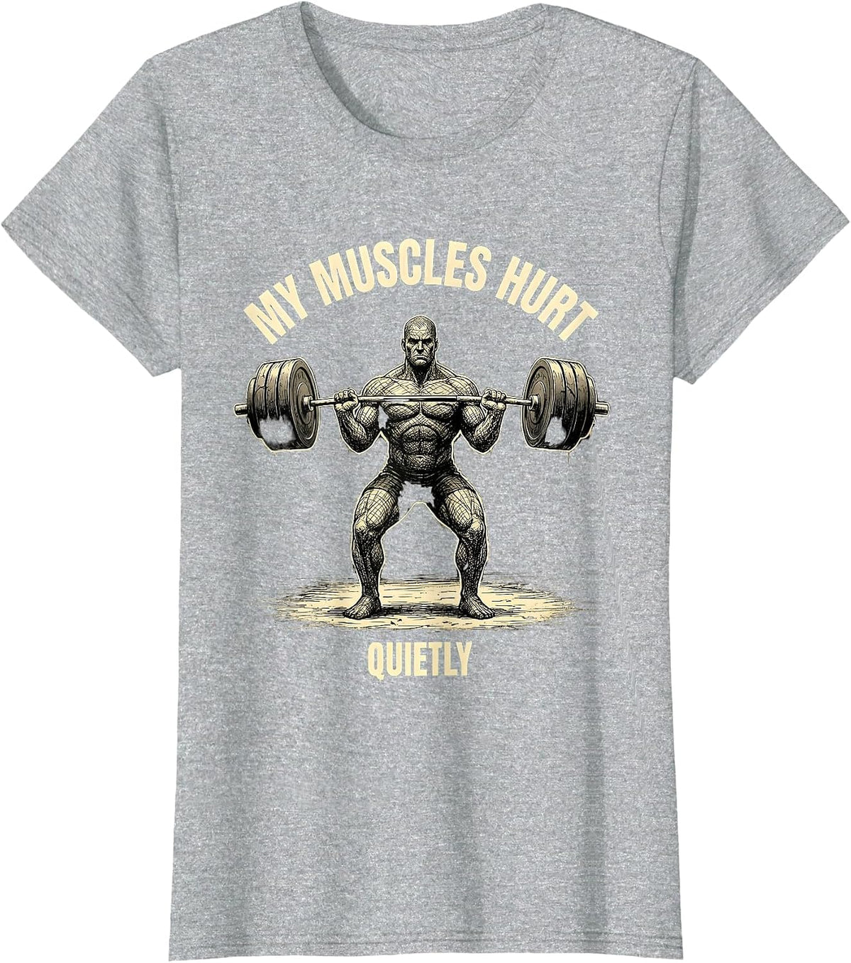 My Muscles Hurt Quietly Funny Gym Workout Humor T-Shirt - Heather Grey