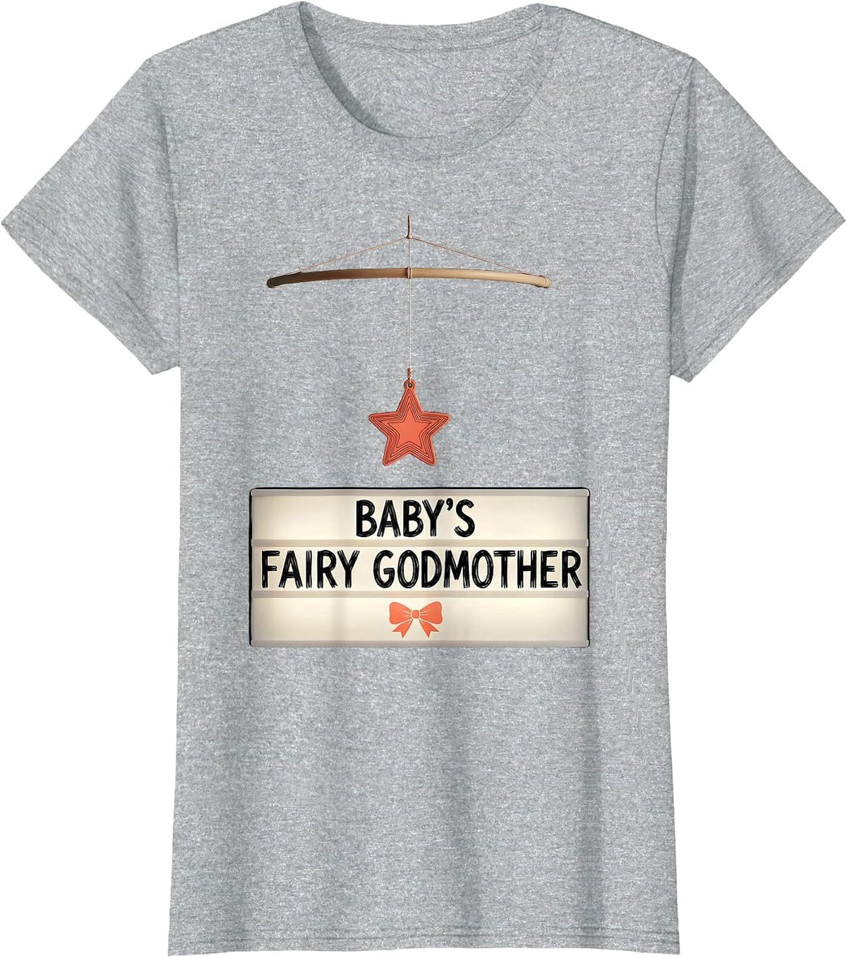Baby's Fairy Godmother Whimsical Humor Godparent Gift T-Shirt - Heather Grey