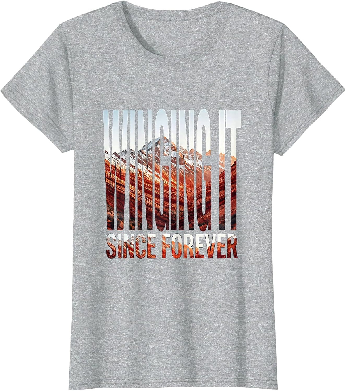 Winging It Since Forever Substitute Teacher T-Shirt - Heather Grey