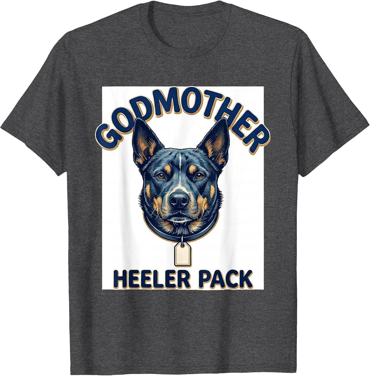 Godmother Heeler Pack Sign Painter Showcard Family Halloween T-Shirt - Dark Heather Grey