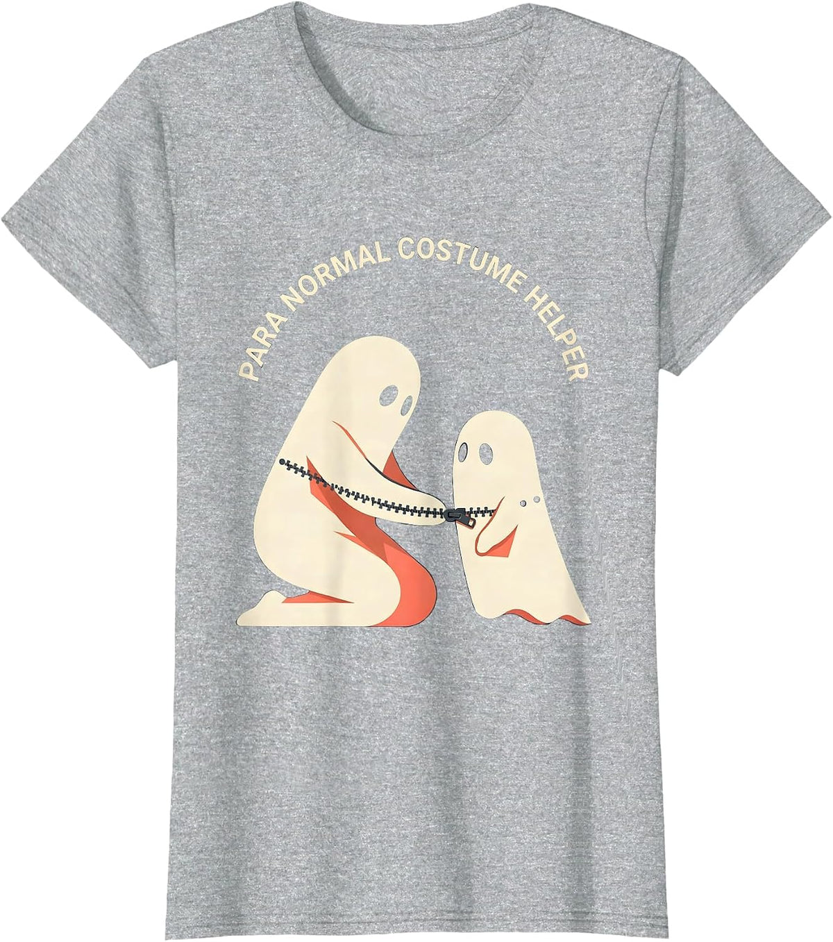 Women's Para Normal Costume Helper Funny Paraprofessional Halloween T-Shirt - Heather Grey
