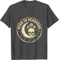 Men's Born to Headbang Rock Music Graphic Design T-Shirt - Dark Heather Grey