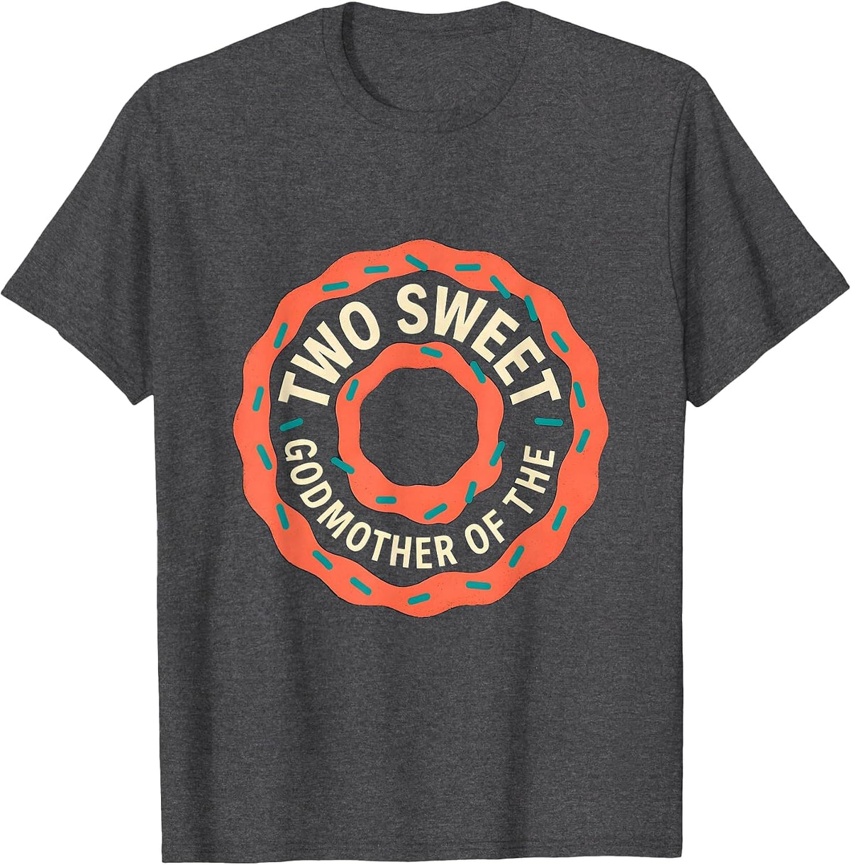 Godmother Of The Two Sweet Midcentury Modern Birthday T-Shirt - Dark Heather Grey