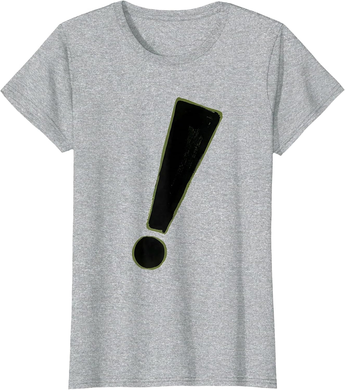 Sentinel Exclamation Mark Funny Grammar Teacher Humor T-Shirt - Heather Grey