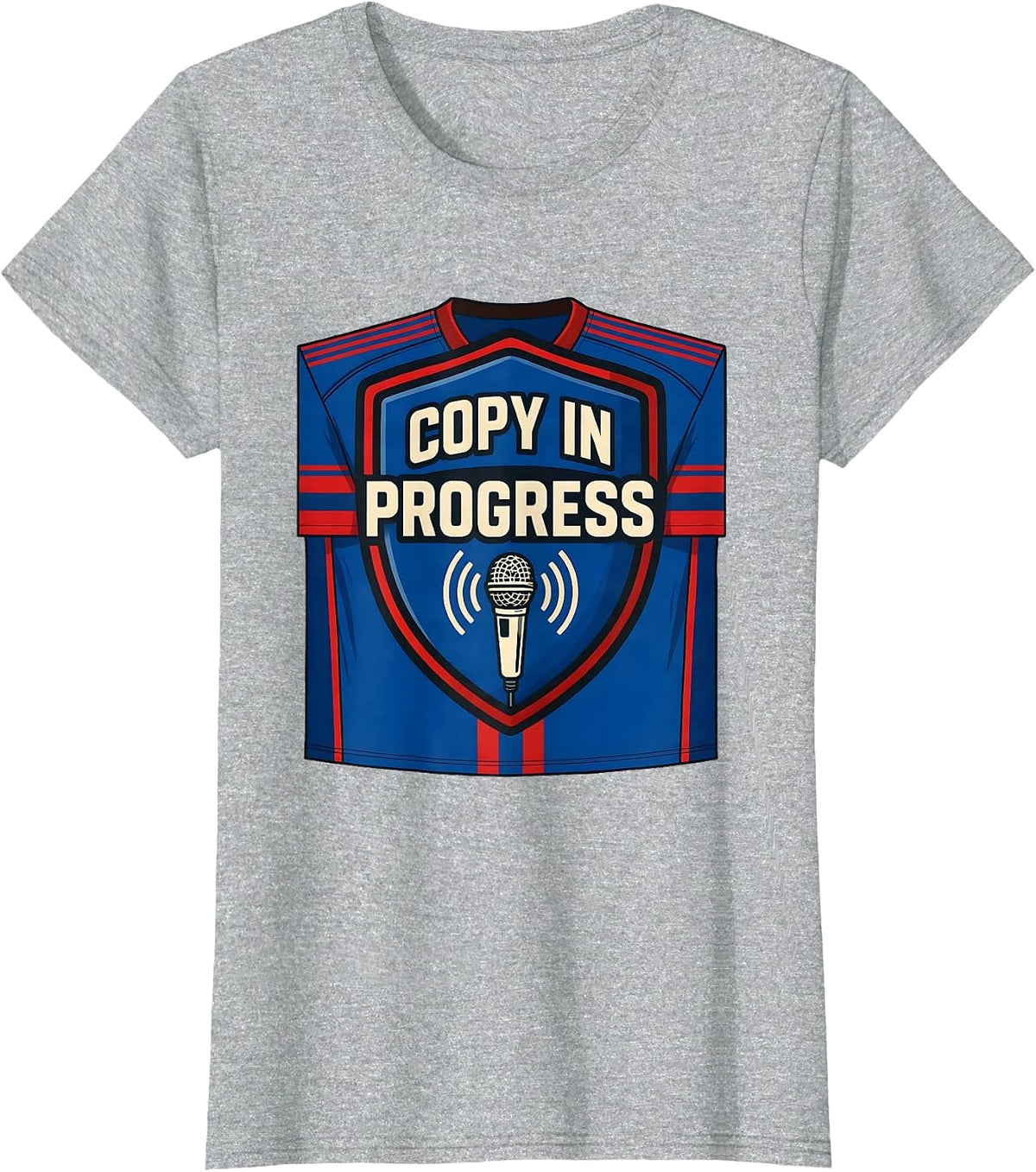 Women's Copy In Progress Funny Ham Radio Operator Hobbyist Humor T-Shirt - Heather Grey