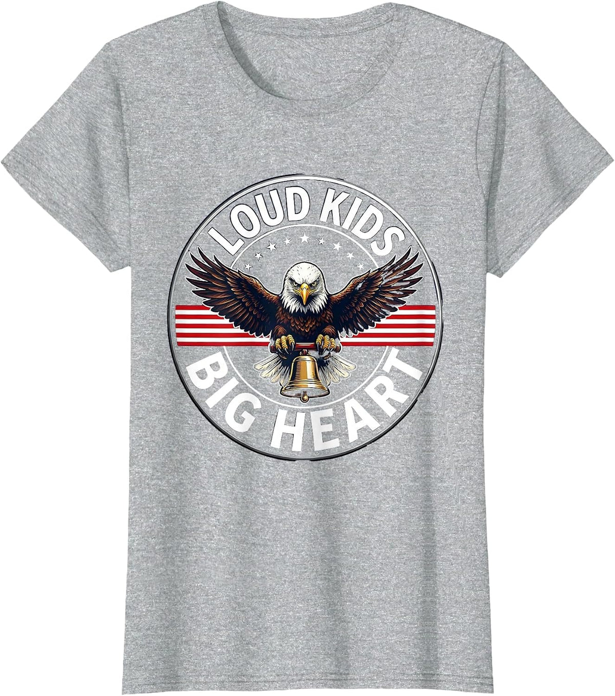 Loud Kids Big Heart 5th Grade Teacher Design T-Shirt - Heather Grey