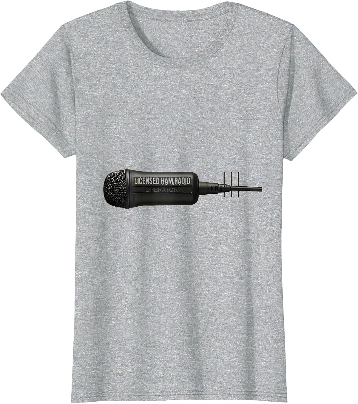 Women's Licensed Ham Radio Operator Minimalist Hobbyist Pride T-Shirt - Heather Grey