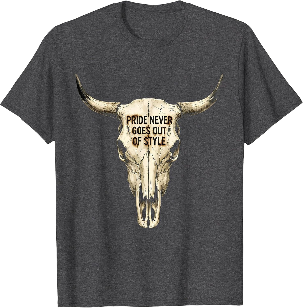 Men's Pride Never Goes Out of Style Graphic Design T-Shirt - Dark Heather Grey