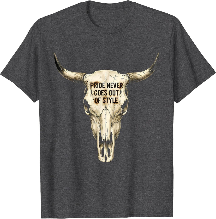Men's Pride Never Goes Out of Style Graphic Design T-Shirt - Dark Heather Grey